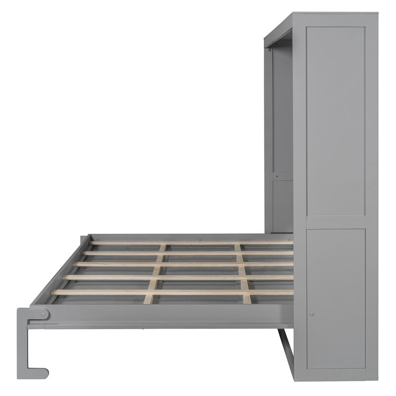 Merax Murphy Bed Wall Bed with LED Lights