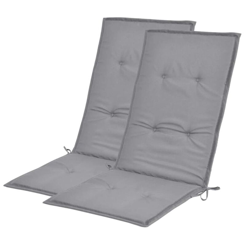 vidaXL Garden Chair Cushions 2 pcs Gray 47.2"x19.7"x1.18"