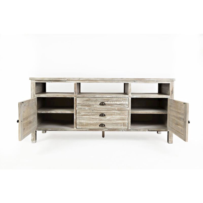 Jofran Artisan's Craft Rustic Farmhouse Distressed Acacia Media Console 70