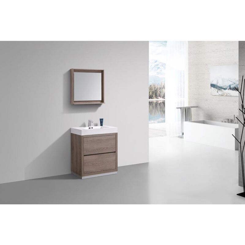 Kubebath Bliss 30 Butternut  Free Standing Modern Bathroom Vanity