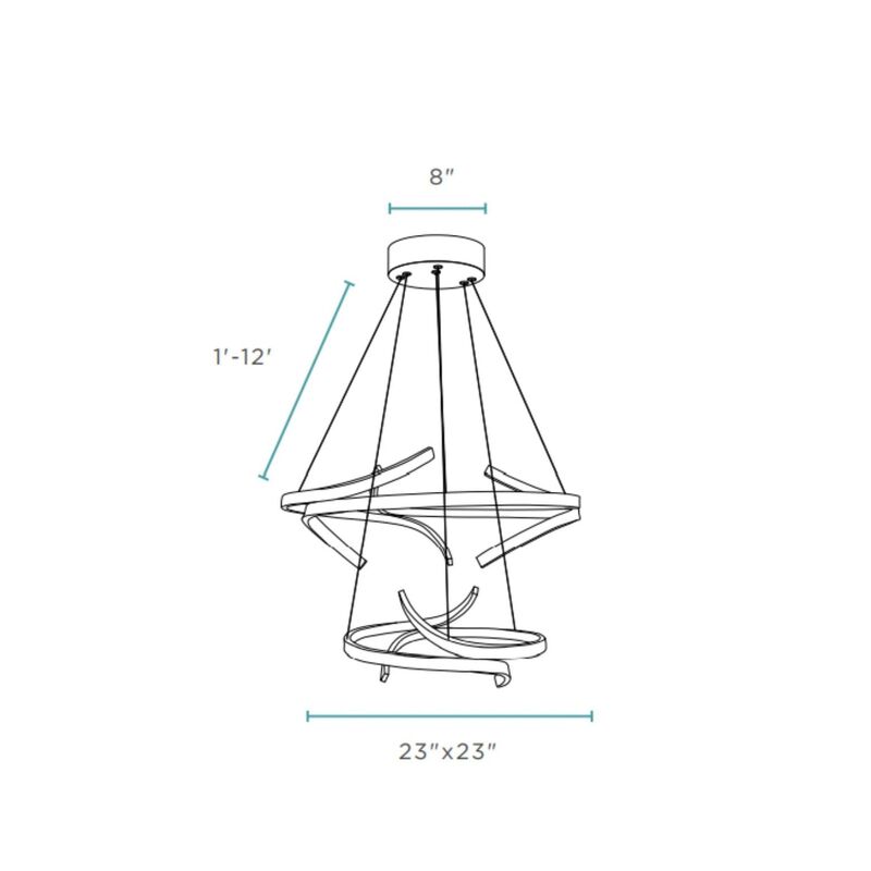 Beijing Chandelier Chrome Metal Integrated LED Dimmable