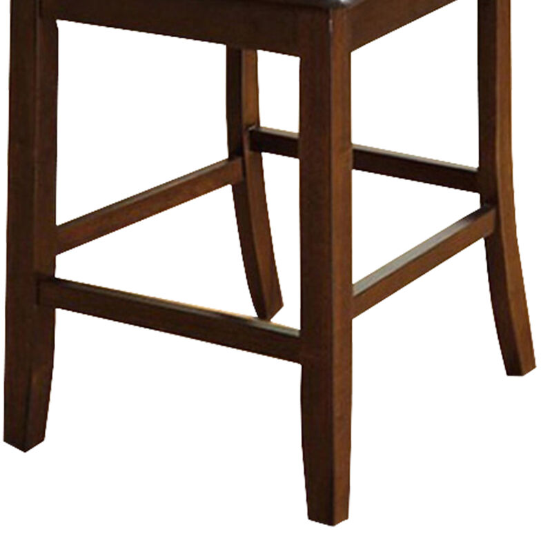 Townsend II Leatherette Parson Chair Counter Height Chair, Set Of 2-Benzara