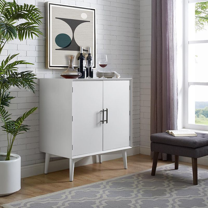 Crosley Furniture Landon Bar Cabinet White