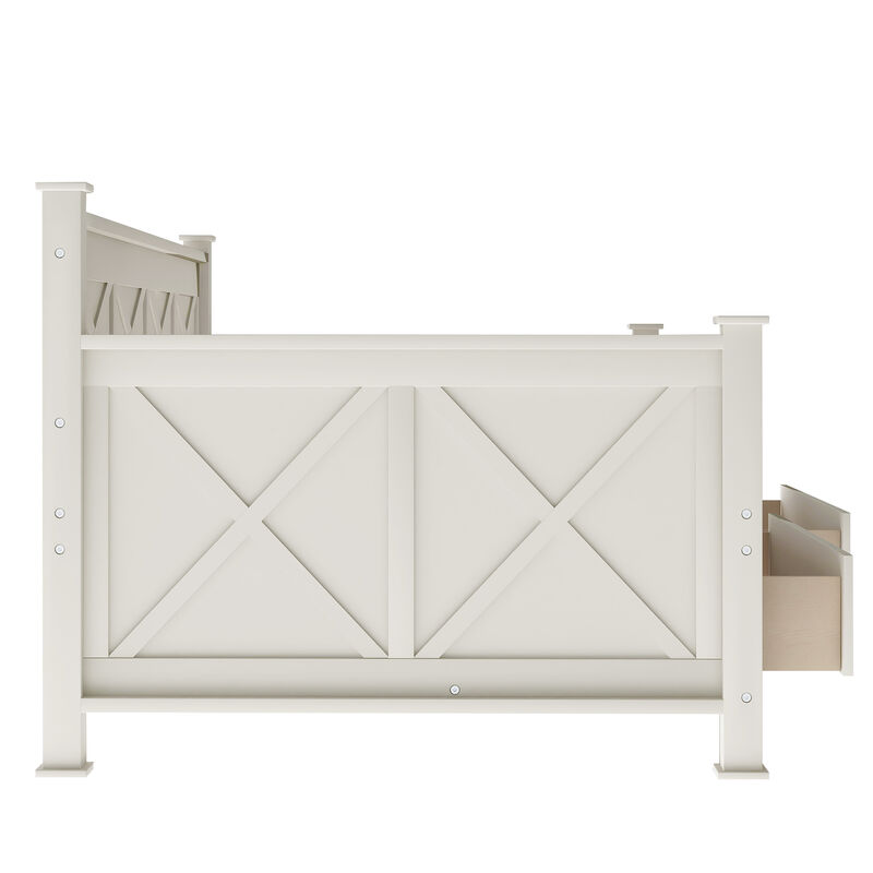 Merax Wooden Modern and Rustic Casual Style Daybed Bed