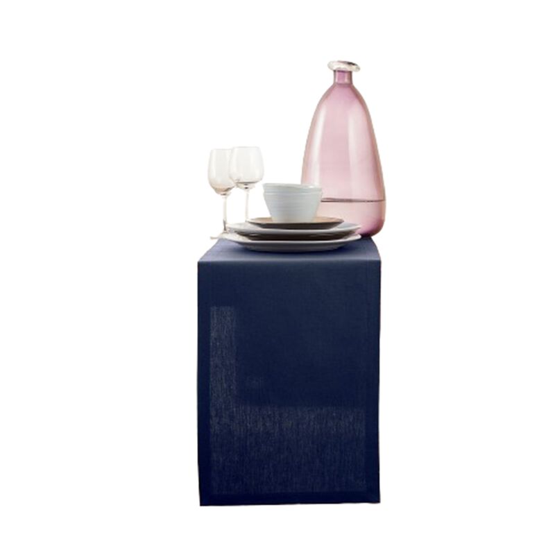 Solino Home Cotton Linen Plain Table Runner | Dru