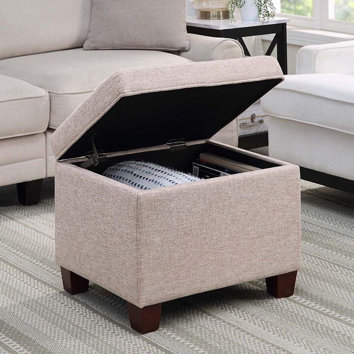 Convenience Concepts Madison Storage Ottoman, Beige