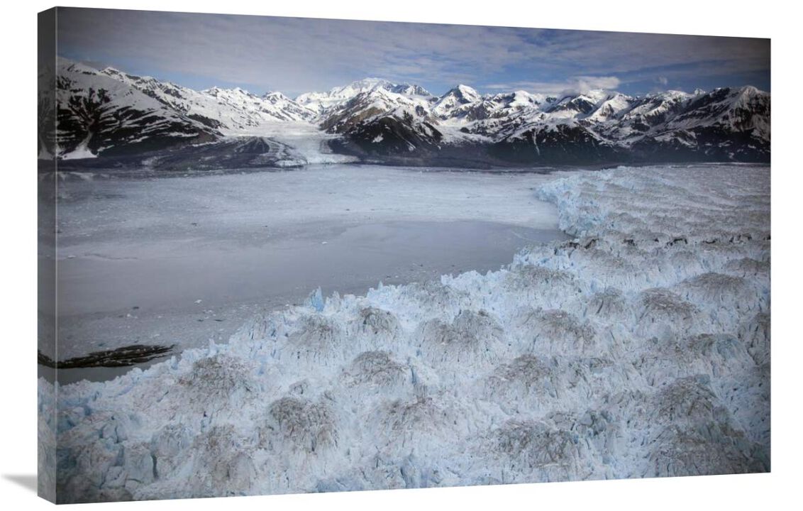 Hubbard Glacier encroaching on Gilbert Point, Wrangell-St. Elias National Park, Alaska-Canvas Art-36x24