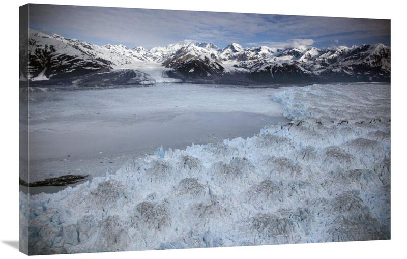Hubbard Glacier encroaching on Gilbert Point, Wrangell-St. Elias National Park, Alaska-Canvas Art-36x24