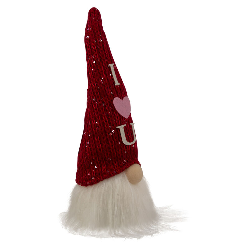 LED Lighted "I Heart U" Valentine's Day Gnome - 11.5"
