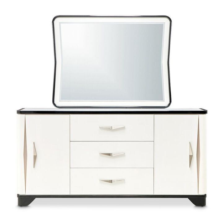 Michael Amini Tuxedo Sideboard - Piano Keyboard