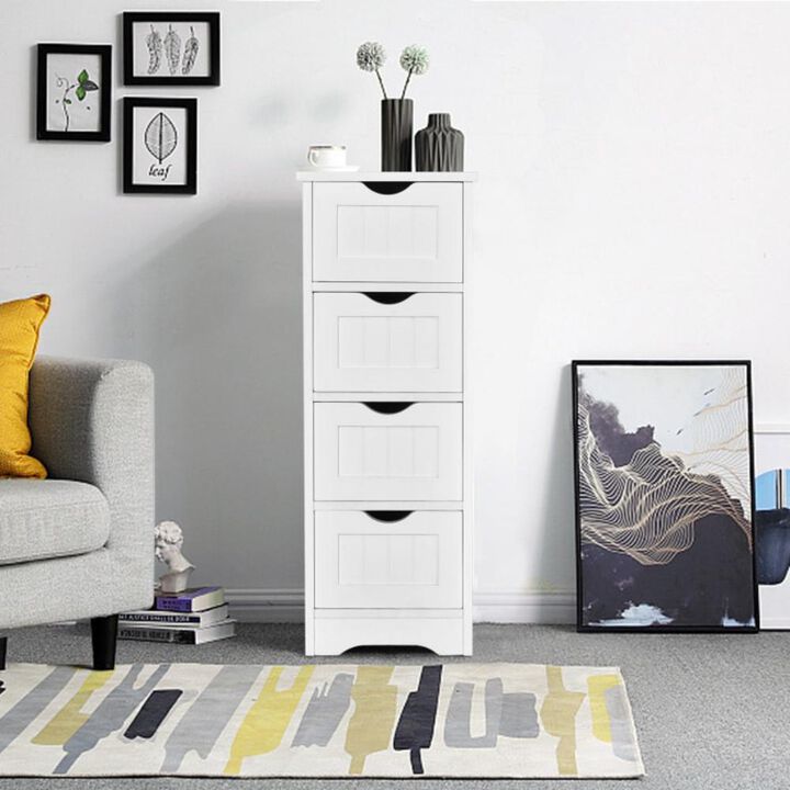 Hivvago 4-Drawer Freestanding Floor Cabinet with Anti-Toppling Device