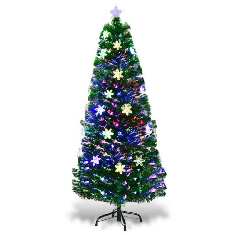 LED Optic Artificial Christmas Tree with Snowflakes