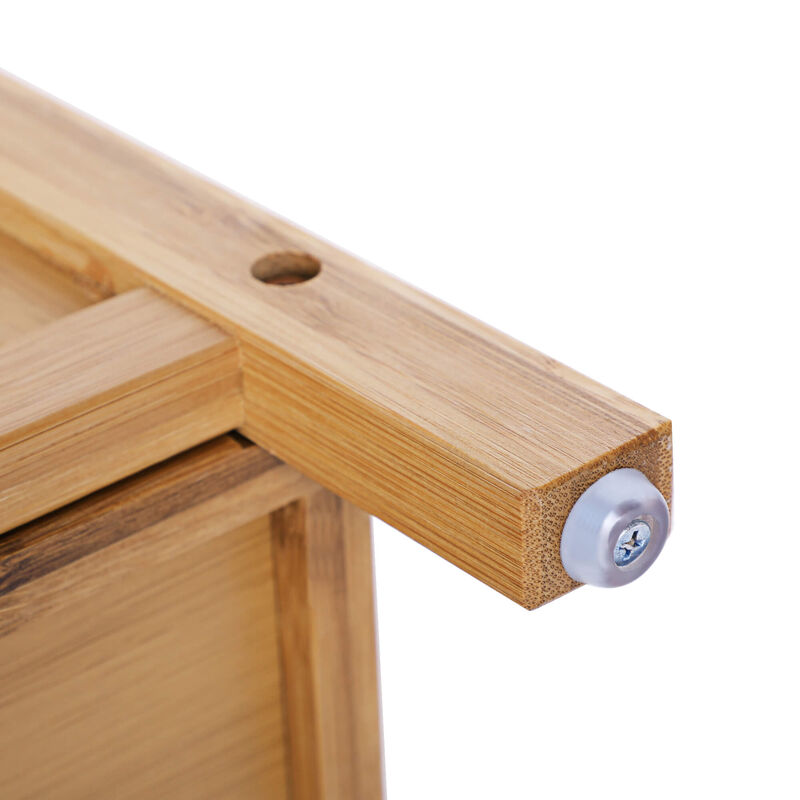 Functional 4-Tier Bamboo Floor Cabinet for Bathroom Storage