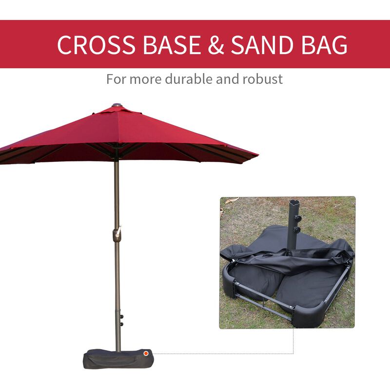Versatile Sun Shield: 15ft Patio Umbrella with Double-Sided Shade