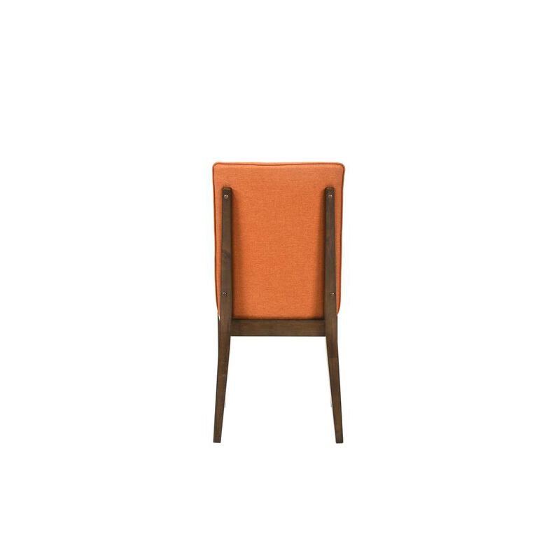New Classic Furniture Maggie Dining Chair W/Terra Cotta Cushion-Walnut