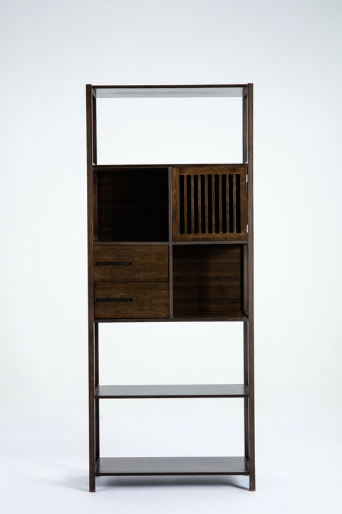 Boraam Selma Bookcase, Right, Cappuccino