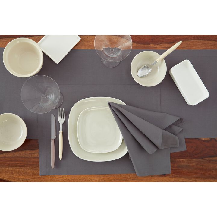 Solino Home 100% Pure Linen Cloth Napkins 20 x 20 Inch Set of 4 | Dru - Cotton Linen Plain Dinner Napkins