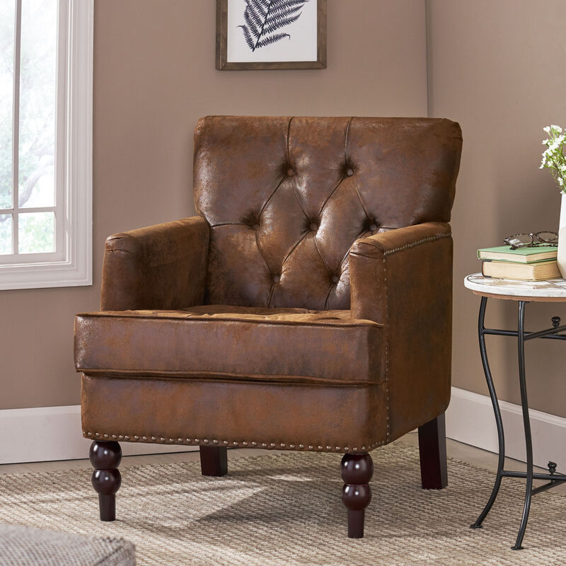 Merax Fabric Tufted Club Chair