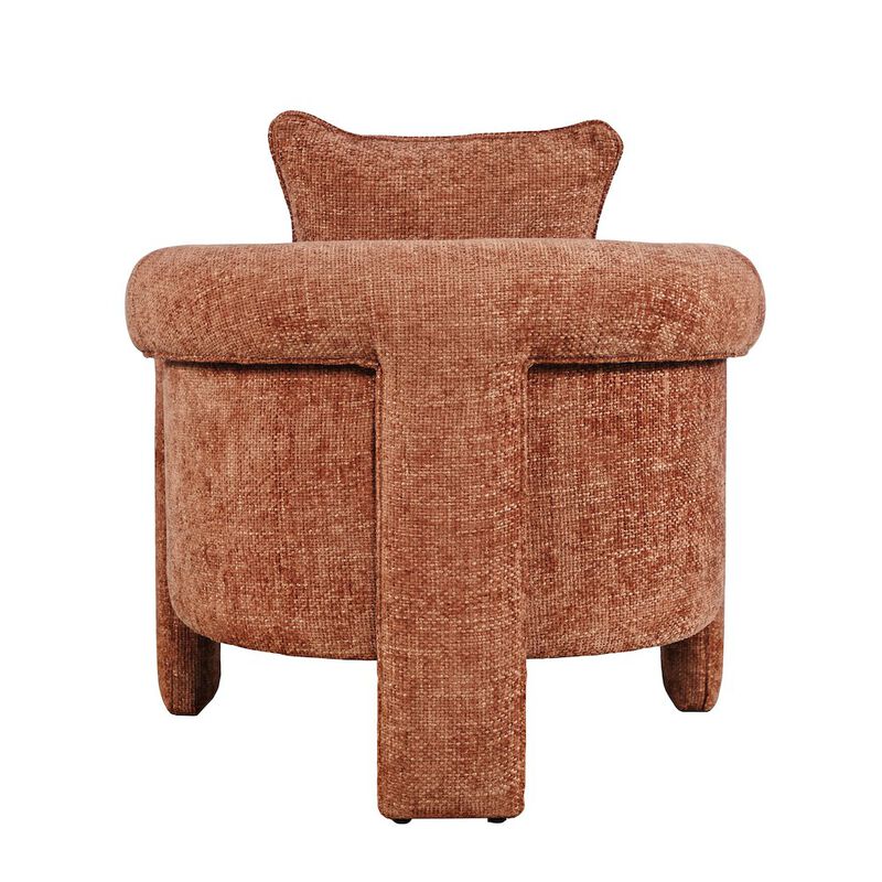 Jofran Adley Modern Upholstered Vintage Accent Armchair with Pillow