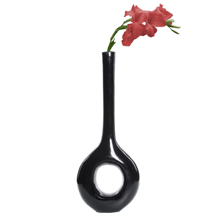 Tall Narrow Vase, Modern Floor Vase, Decorative Gift, Black Vase for Interior Design, 28 Inch Vase for Wedding Dinner Table Party Living Room Office Bedroom