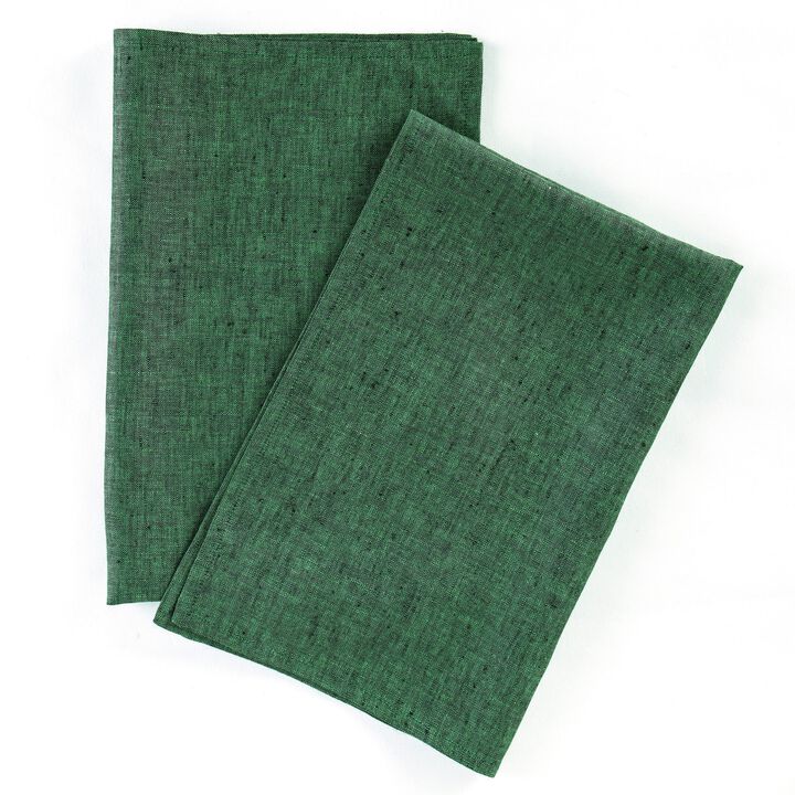 Solino Home 100% Pure Linen Kitchen Towels Set of 2 - 17 x 26 Inch | Athena