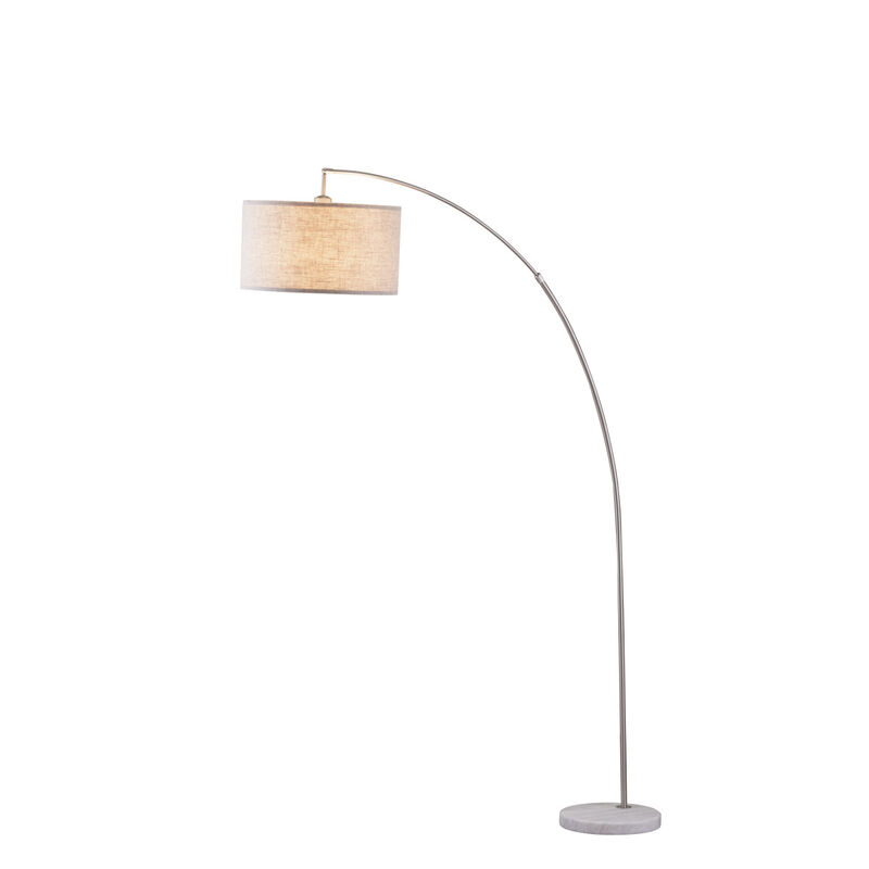 78" Silver Arch Floor Lamp With KD Shade with Double Box (1 Piece)