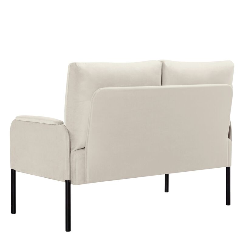 45.7 in. W Square Arm Velvet Modern Straight Sofa