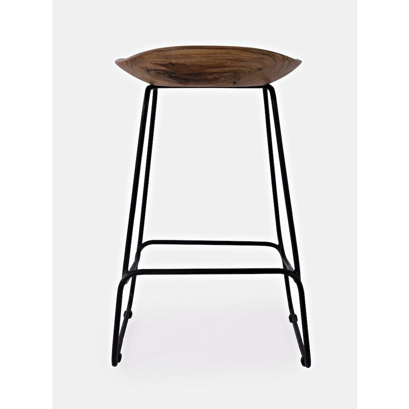 Jofran Nature's Edge Solid Acacia Counter Height Backless Stool (Set of 3)