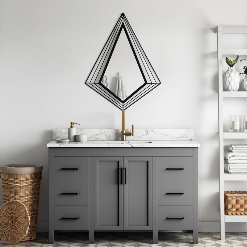 Set of 2 Metal Wall Mounted Mirror