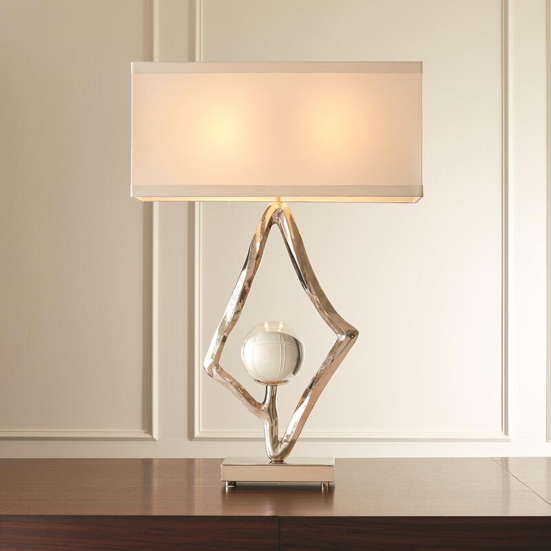 Abstract Lamp-Silver