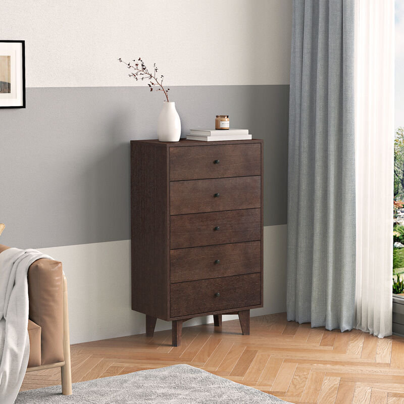 Real Wood Storage Cabinet with Retro Handle