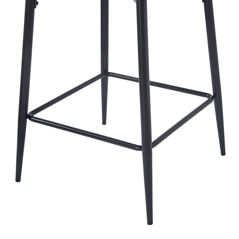Merax Modern PU Leather Upholstered Bar Stools 2 Pieces