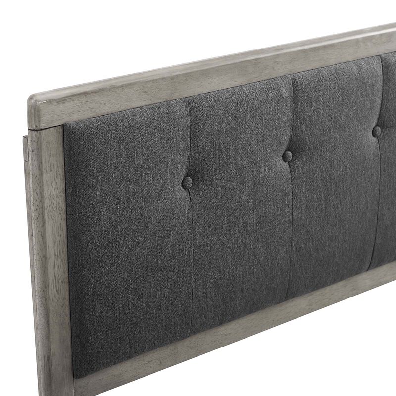 Modway - Draper Tufted Queen Fabric and Wood Headboard