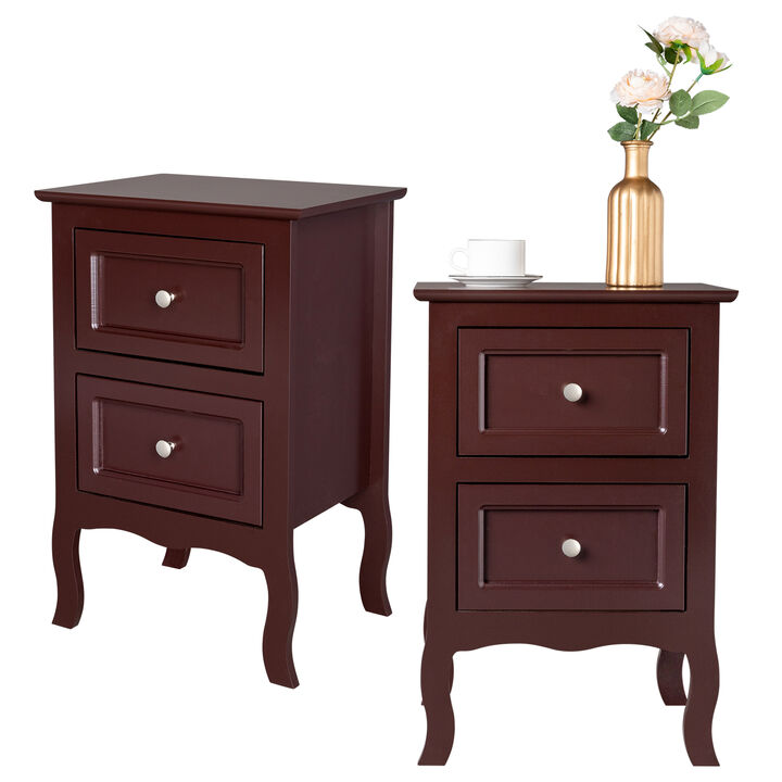 Spacious Country Style Two-Tier Night Tables for Grown Bedrooms