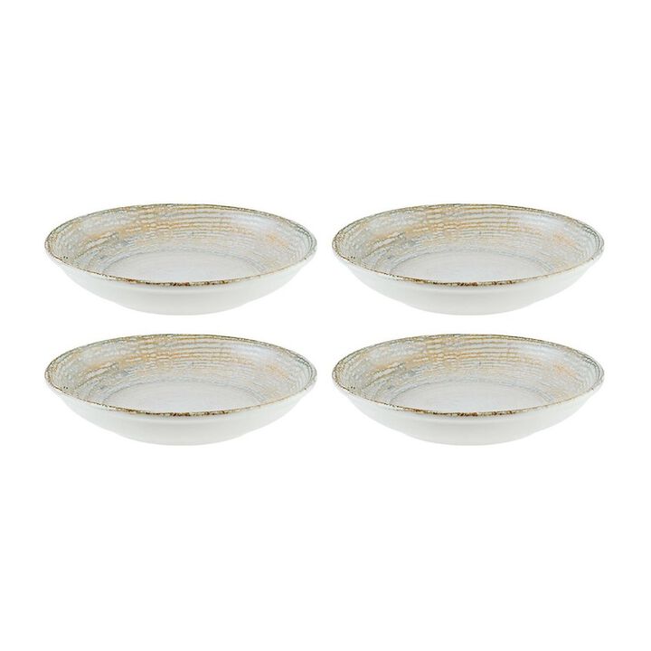Patera dia.6" h:1.5" 11 oz. Round Decorated Porcelain Bowl (Set of 4)