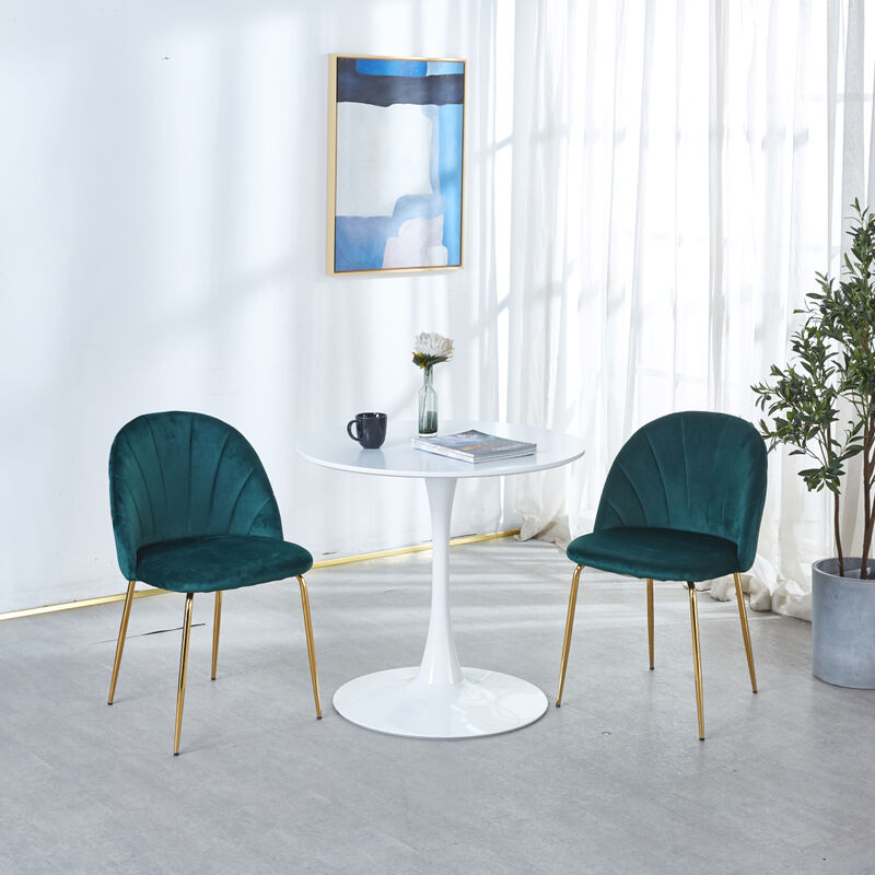 Tulip Table Mid-Century Dining Table For 2-4 People With Round MDF Table Top, Pedestal
