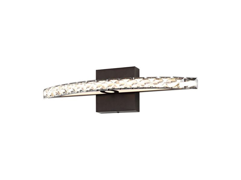 Alyson 1-Light Bohemian Industrial Iron/Acrylic Integrated LED Vanity Light