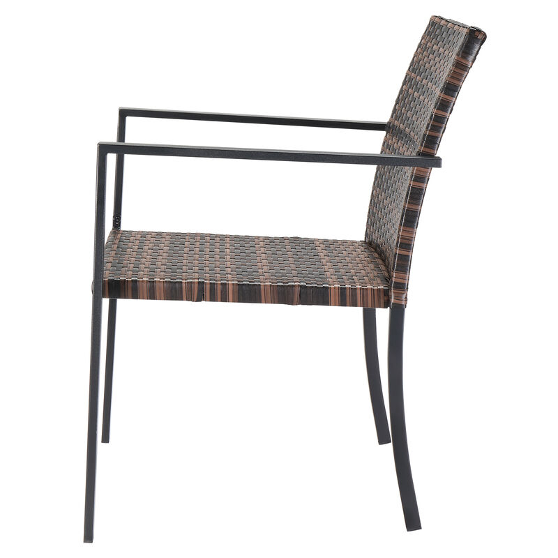 Set of 2 Stackable Outdoor Dining Chairs – Space-Saving Patio Seating for Garden & Deck