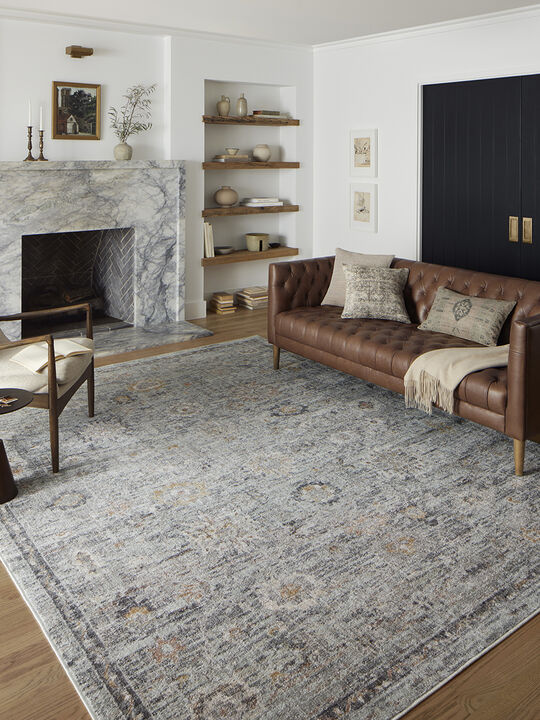 Monroe MON04 Sky/Gold 7'10" x 10' Rug