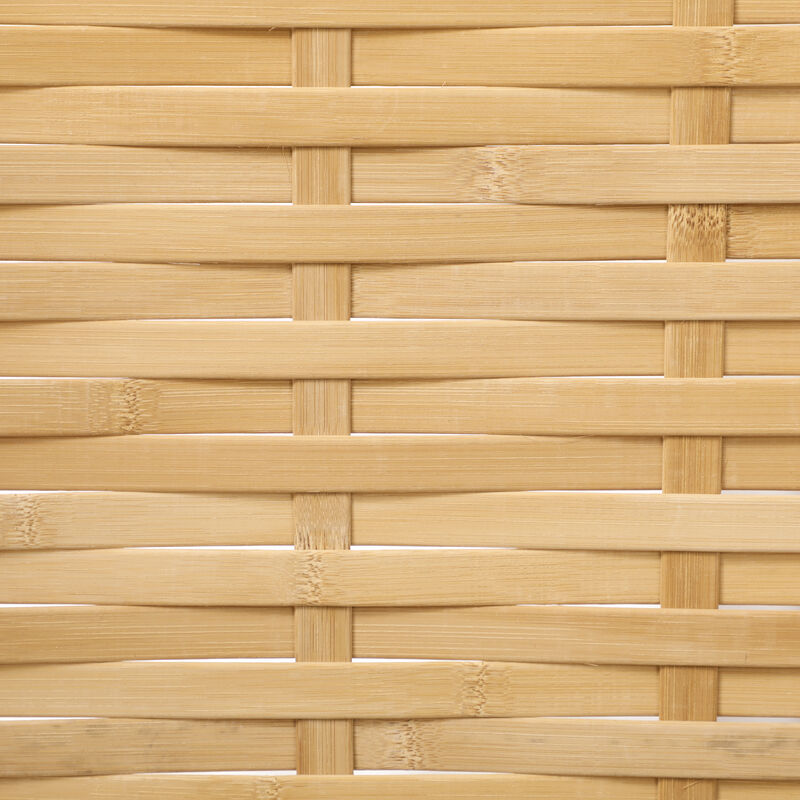 4 Panel Room Divider 5.5Ft Tall Bamboo Portable Folding Privacy Screens Natural