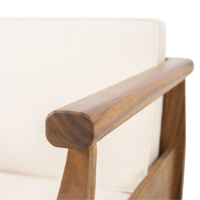 Merax Wooden Frame Club Chair for Indoor Outdoor