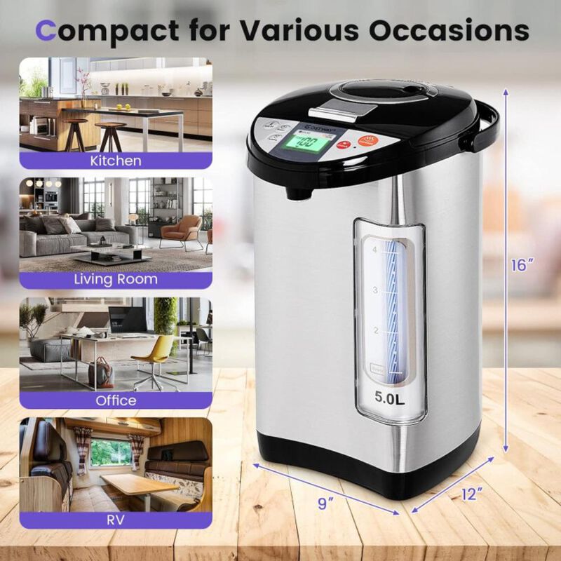 Hivvago 5-liter Electric LCD Water Boiler and Warmer