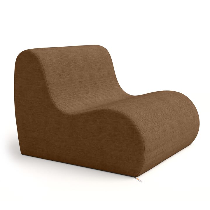 Jaxx Midtown Large Modern Accent Chair, Pewter