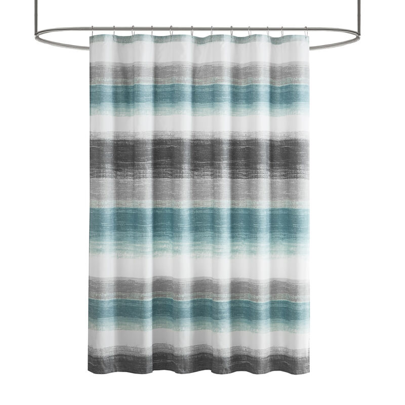 Gracie Mills Ianne Classic Stripe Print Shower Curtain