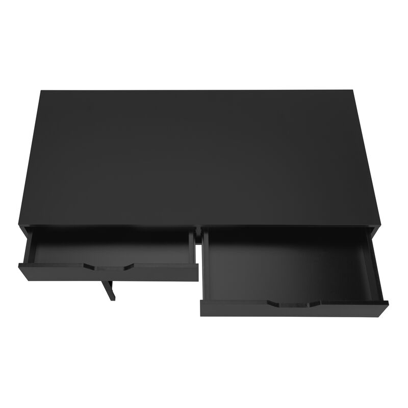Monarch Specialties I 7556 Computer Desk, Home Office, Laptop, Storage Drawers, 48"L, Work, Metal, Laminate, Black, Contemporary, Modern