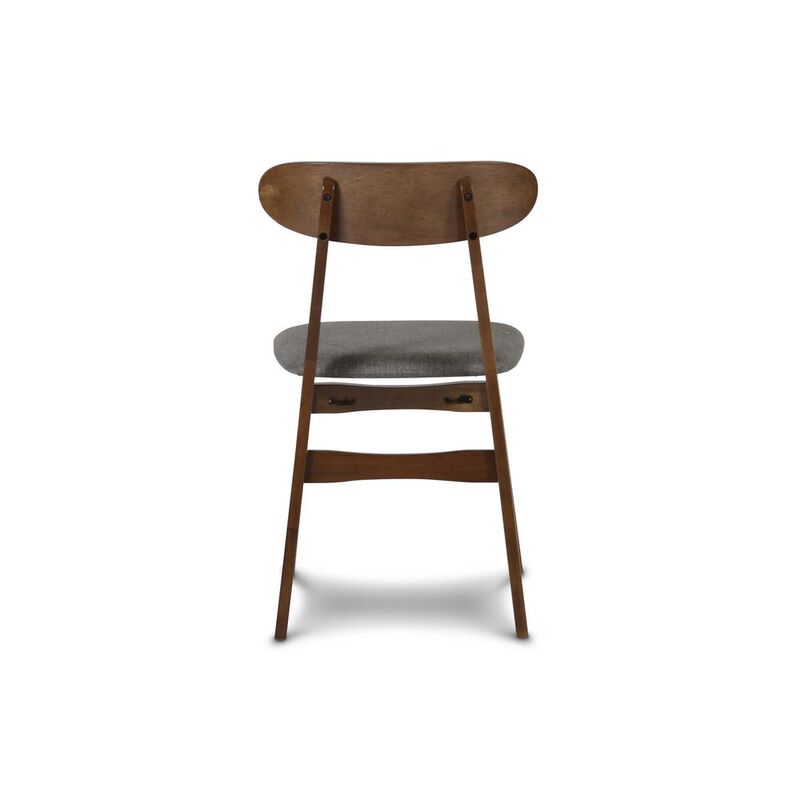 New Classic Furniture Furniture Morocco Dining Chair with Cushion- Set of 2- Dark Gray