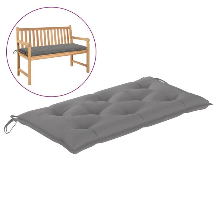 vidaXL Garden Bench Cushion Gray 43.3"x19.6"x2.7" Fabric