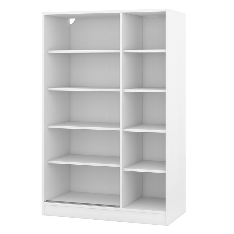 Merax Modern 3-Door Shutter Wardrobe with Shelves
