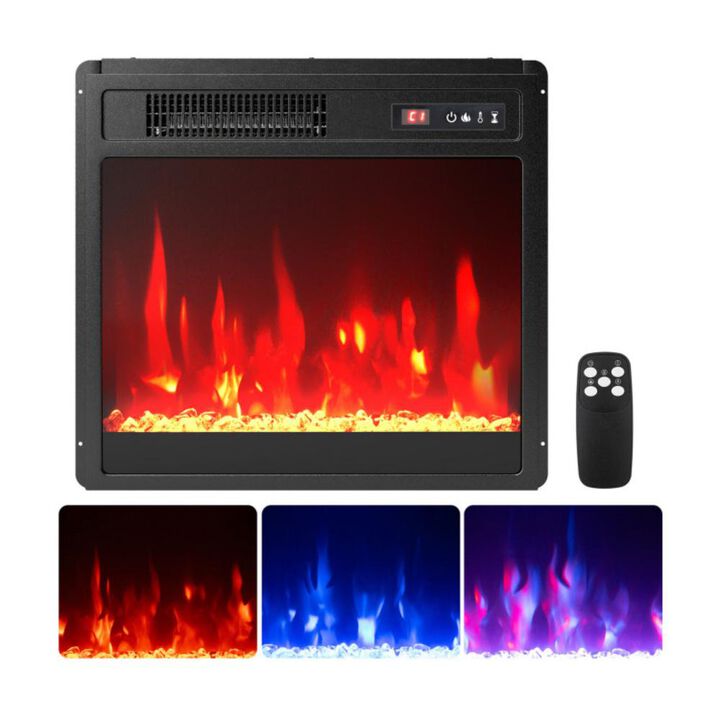 Hivvago 18 Inch Electric Fireplace Insert Fireplace Heater with Overheat Protection