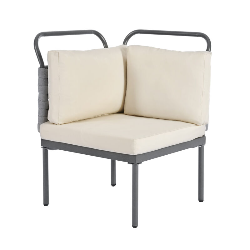Merax Modern Patio Sectional Sofa Table Set